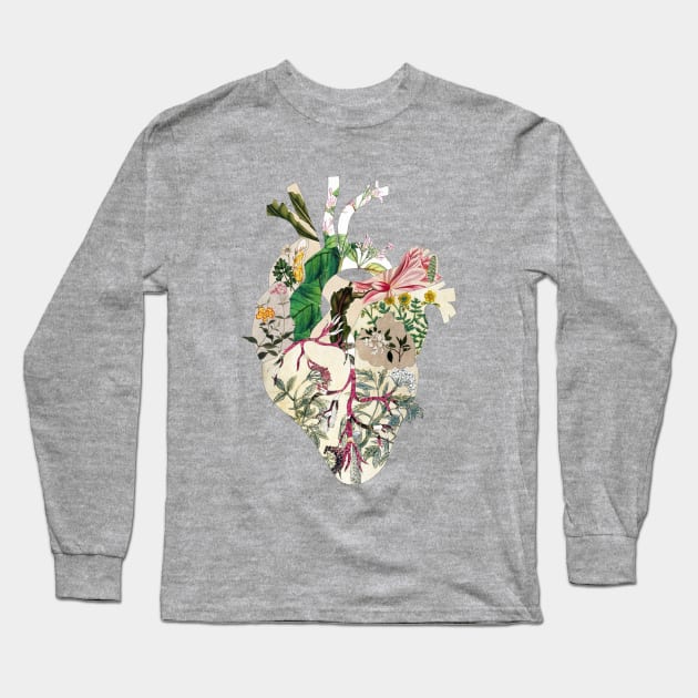 Vintage Botanical Heart Long Sleeve T-Shirt by BiancaGreen